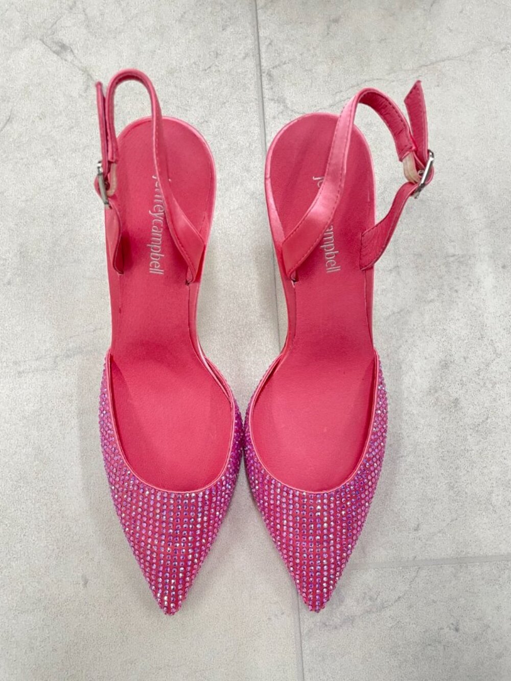 Jeffrey Campbell Zivote Slingback Women's Pump In Pink Combo - Picture 2 of 7